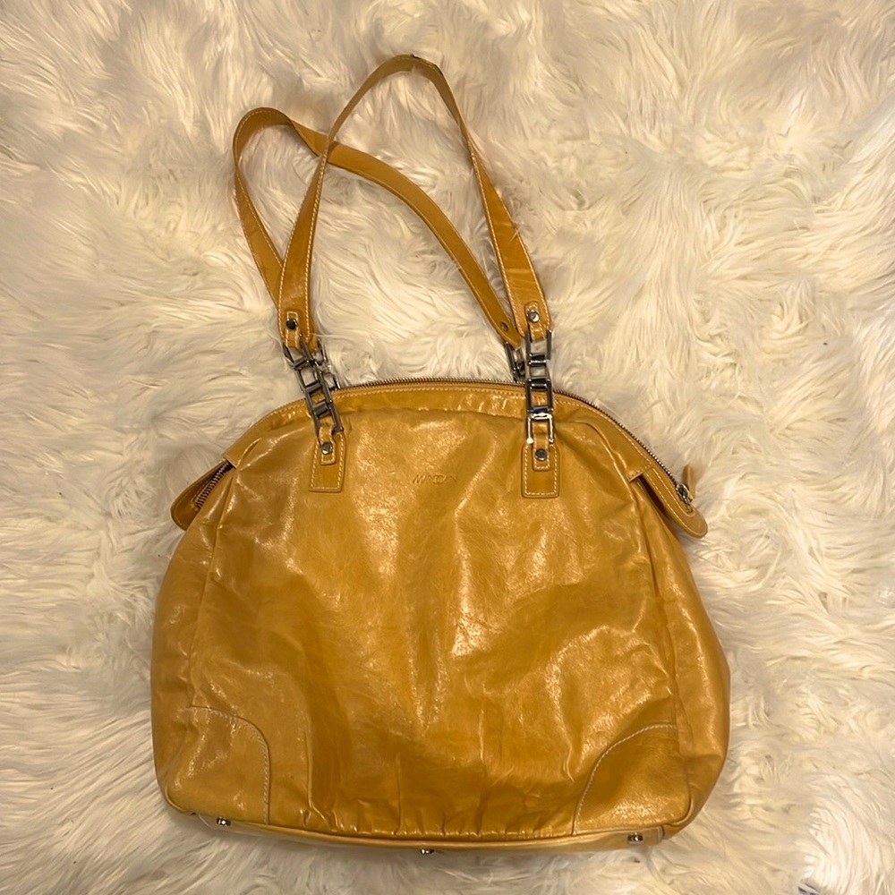 Marc Cain purse in beautiful mustard leather. Lightly used.